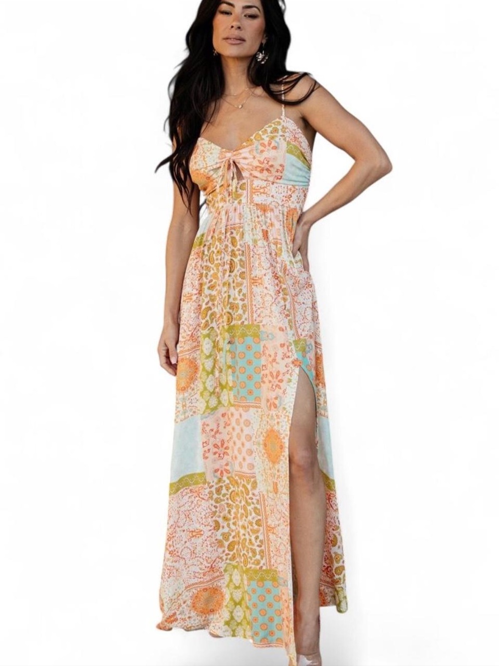 Baltic Born Kamari Tank Maxi Dress Patchwork Dress Boho Beach Size XL